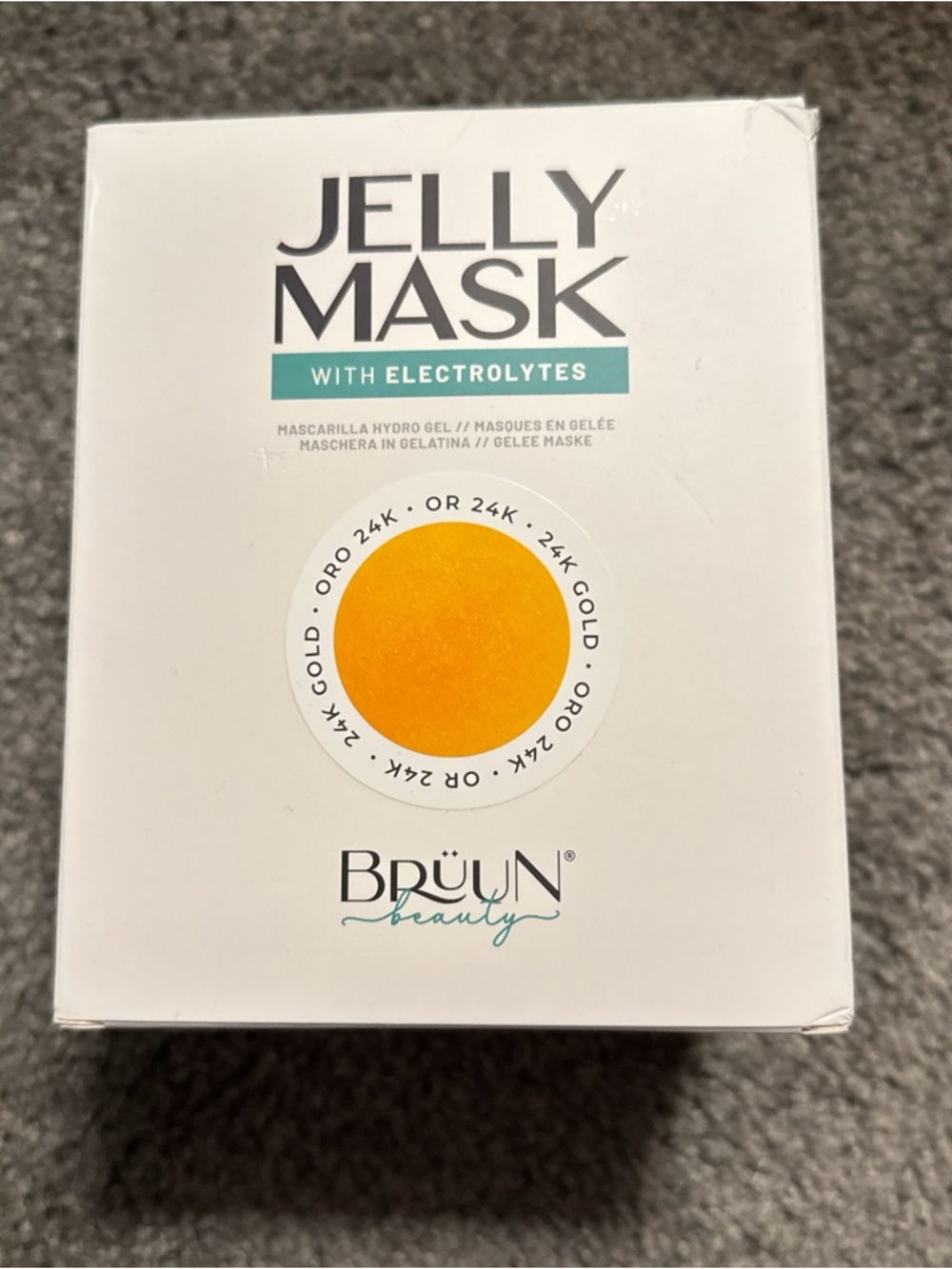 Brüun Beauty Jelly Mask with Electrolytes - Gold